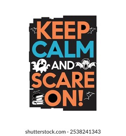 Design de camiseta com vetor de tipografia de Halloween