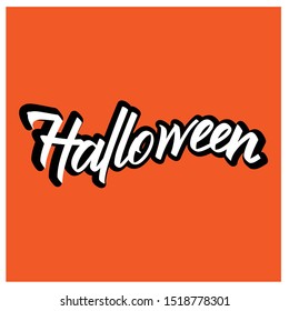 Halloween typography with vintage style