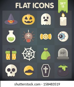 Halloween: Universal Flat Icons for Web and Mobile Applications Set 13