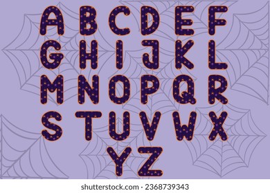 Halloween uppercase alphabet set 2
