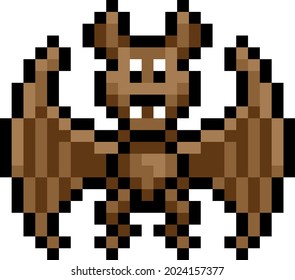 A Halloween vampire bay eight bit retro video game style pixel art icon