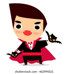 Halloween vampire boy