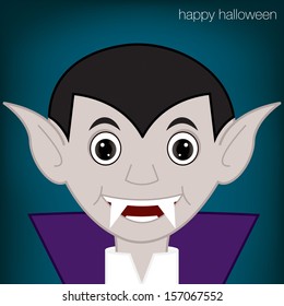 Halloween Vampire card in vector format.