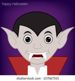 Halloween Vampire card in vector format.