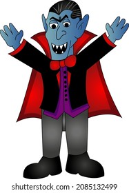 Halloween vampire cartoon illustration vector art.