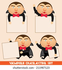 Halloween vampire character set