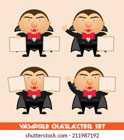 Halloween vampire character set