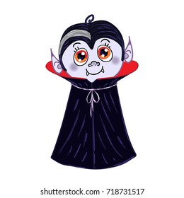 Halloween Vampire Character Vector Illustration.