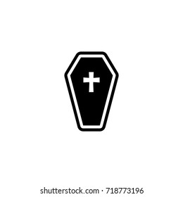 Coffin Rip Black Outline White Vector Stock Vector (Royalty Free ...