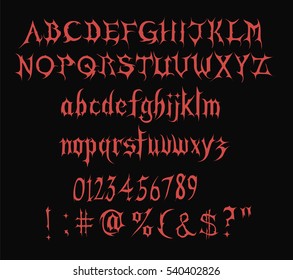 Halloween, Vampire Font