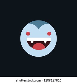 Halloween vampire icon vector. Halloween vampire symbol. Linear style sign for mobile concept and web design. Halloween vampire symbol illustration. Pixel vector graphics - Vector.
