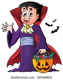 Imagen de tema de vampiros de Halloween 1 - ilustración vectorial eps10.