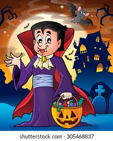 Halloween vampire theme image 2 - eps10 vector illustration.