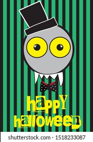 Halloween vampire vector, cartoon design poster, banner, holiday and template design