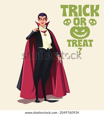 Halloween vampire.Trick or treat vector illustration