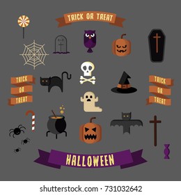 Halloween variety of  icons set