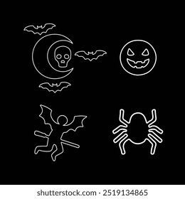 Arte vectorial de Halloween, elemento para el diseño de la camiseta