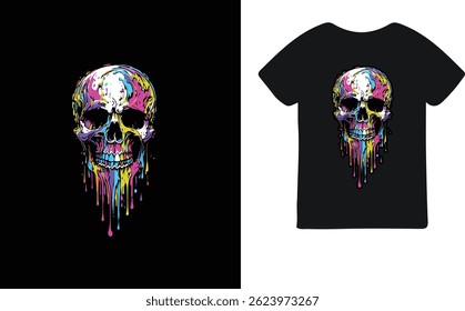 design de t-shirt de arte vetorial halloween