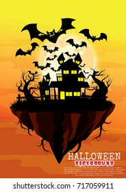 Halloween vector background.