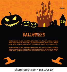 Halloween vector background with copyspace