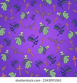 Halloween vector background. Happy Halloween banner or party invitation background. hand drawn style. Cute background design for Halloween. Vector illustration.