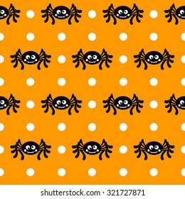 Halloween vector background seamless pattern. Spider web, halloween symbols. Halloween silhouette for halloween party. Halloween seamless background, spider vector. Halloween spider seamless pattern
