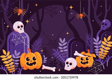 halloween Vektorhintergrund, einfach, sauber und elegant