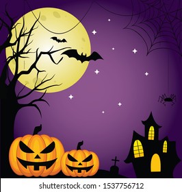 Halloween Vector Backgroundwallpaperposterbackdropcard Design ...