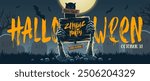 Halloween vector  banner - Dead Man