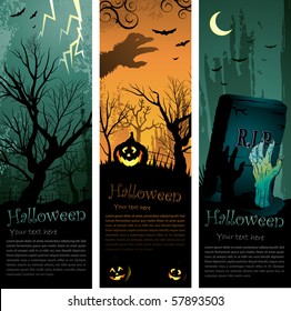 Halloween vector banners