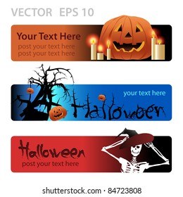 Halloween vector banners