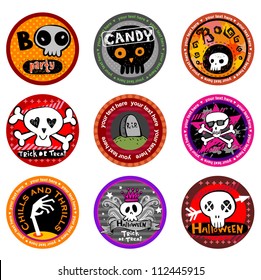  Halloween Vector banners or drink coasters.