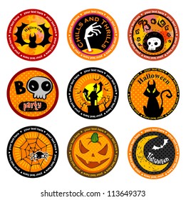 Halloween Vector banners or drink coasters.