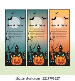Halloween vector banners with  gradients background
