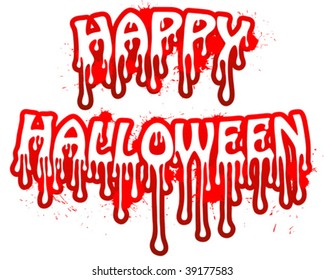 Halloween, Vektorblutschrift.