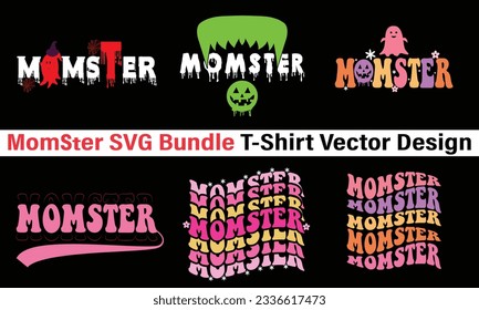 Halloween vector Bundle Halloween design Momster Eps Bundle Momster Halloween Mom eps vector bundle design