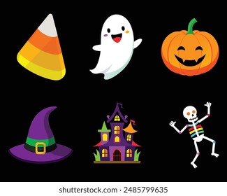 Halloween Vector Paquete de Delicias Espeluznantes