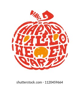 Halloween. Vector calligraphy lettering for poster or print. Hand drawn letters.  typographic inscription for your design. 