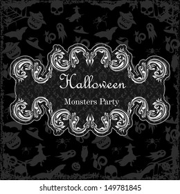 Halloween vector card 