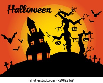 Halloween vector card