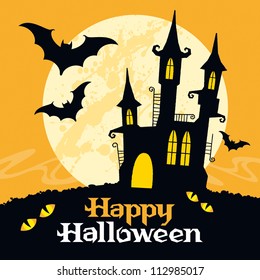 Halloween vector card. Vector art