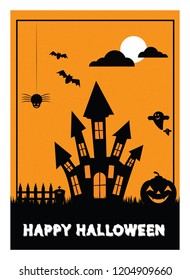 Halloween vector card. Vector art