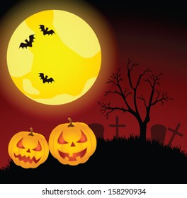 Halloween vector card. Vector art