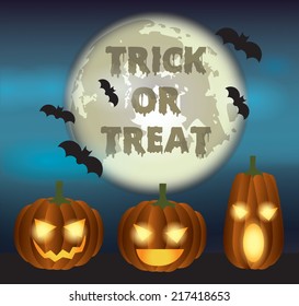 Halloween vector card. Vector art