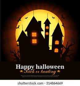 Halloween vector card. Vector art