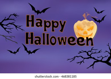 Halloween vector card. Vector art