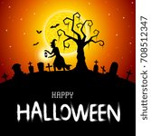 Halloween vector card or background