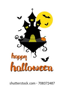 Halloween vector card or background.