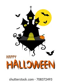 Halloween vector card or background.