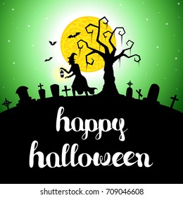 Halloween vector card or background